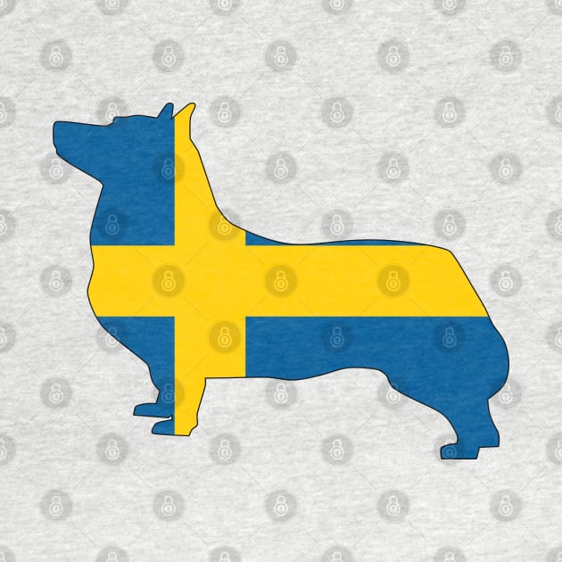 Swedish Vallhund Sweden Flag Filled by DPattonPD